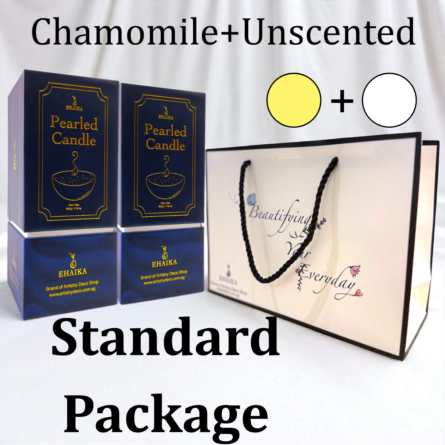 EHAIKA Scented Pearled Candle - Gift Package Set