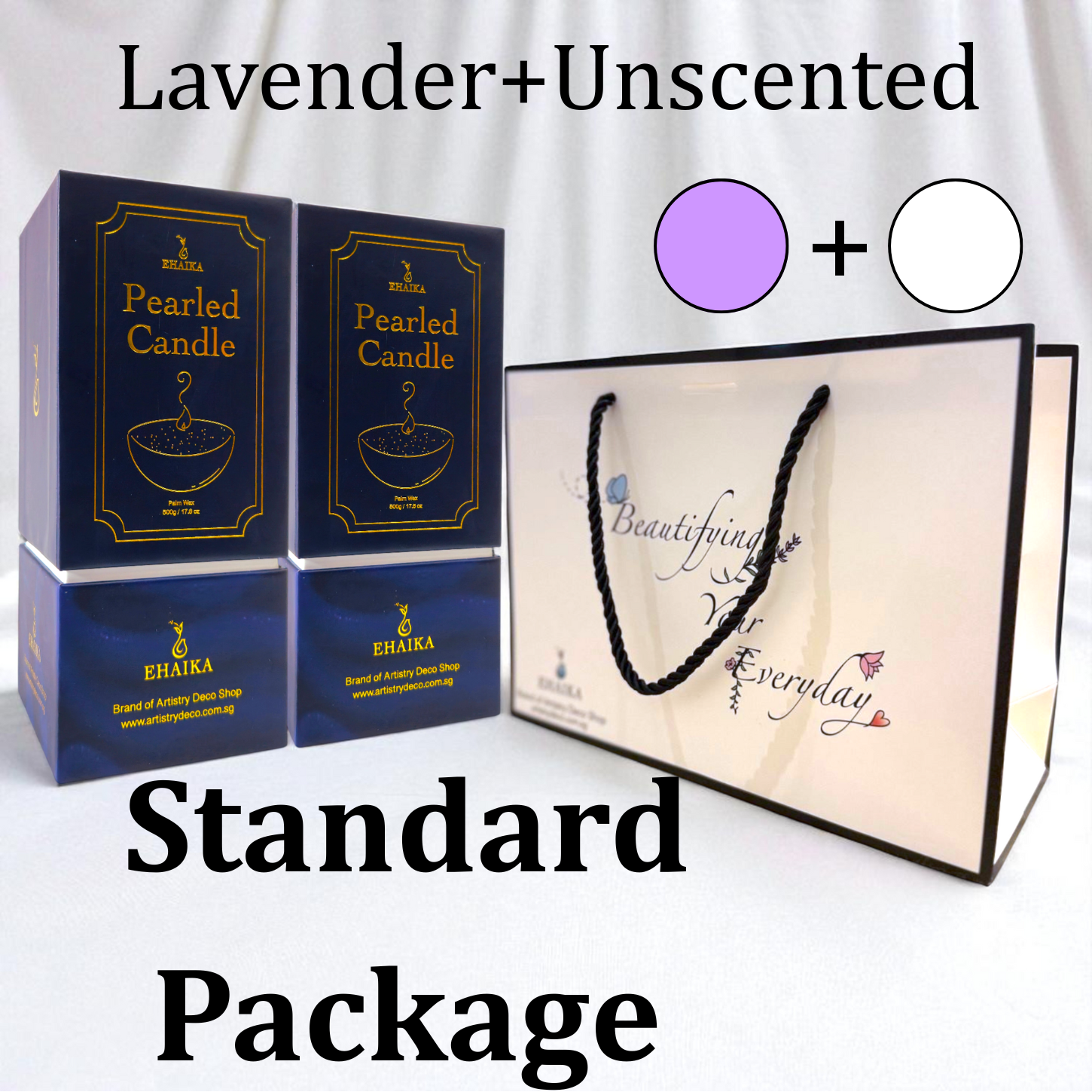 EHAIKA Scented Pearled Candle - Gift Package Set