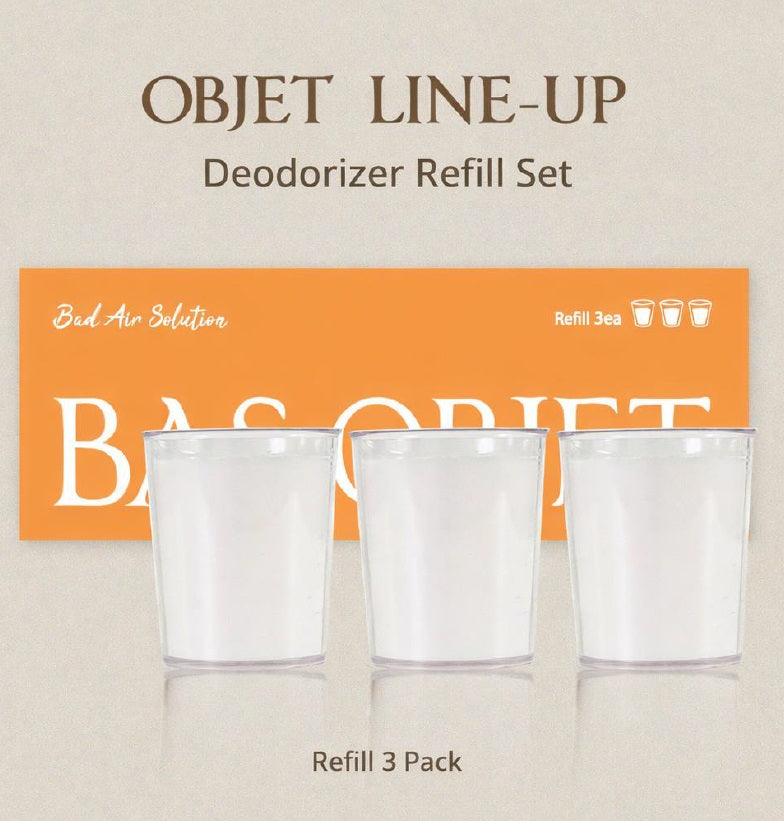 [Refill Set] BAS OBJET Air Deodorizer / Reed Diffuser / Odor Eliminator 150G (Solid Type) - Made in Korea