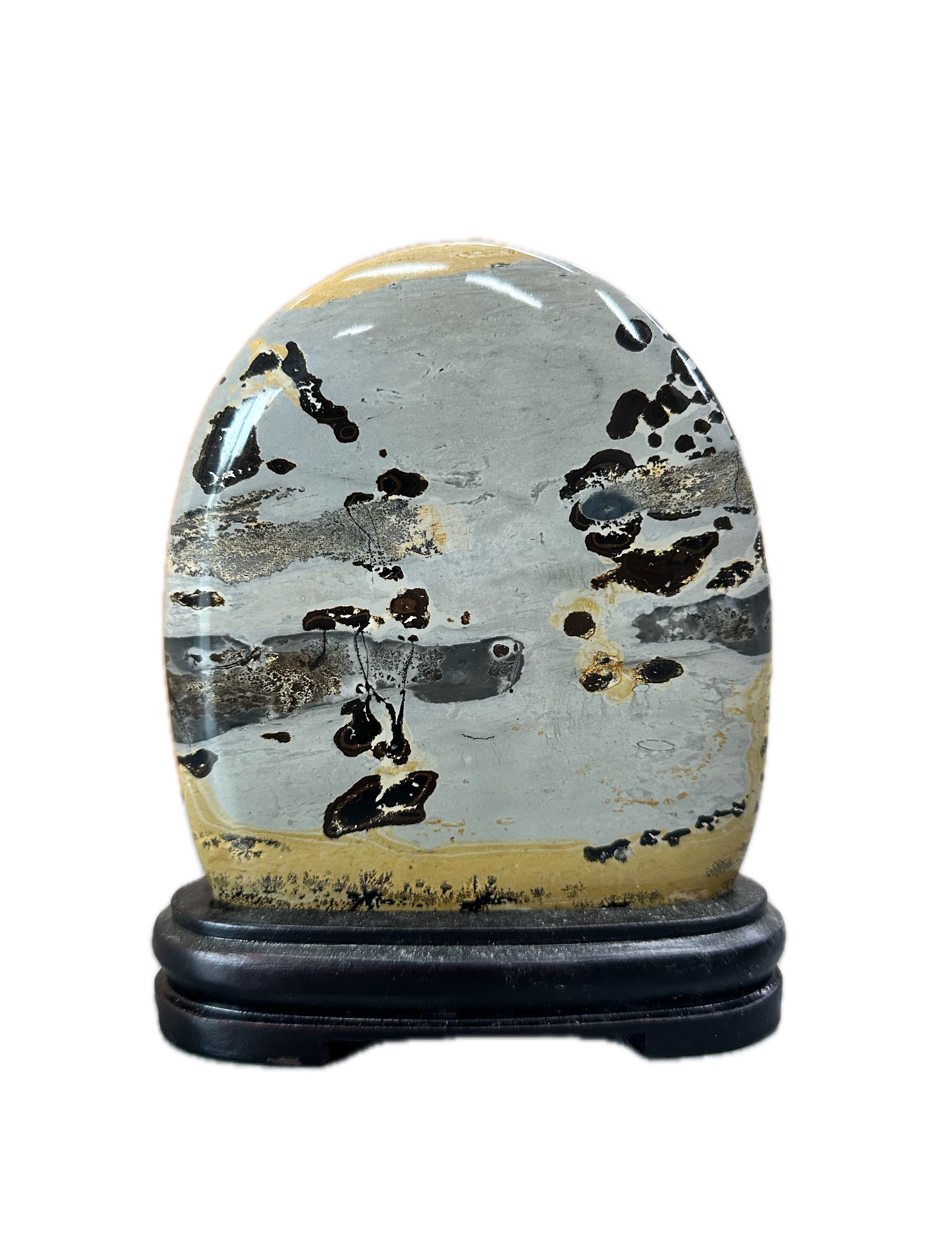 Guangxi Chinese limestone painting stone natural stone ornamental stone grass flower ornaments living room home decoration