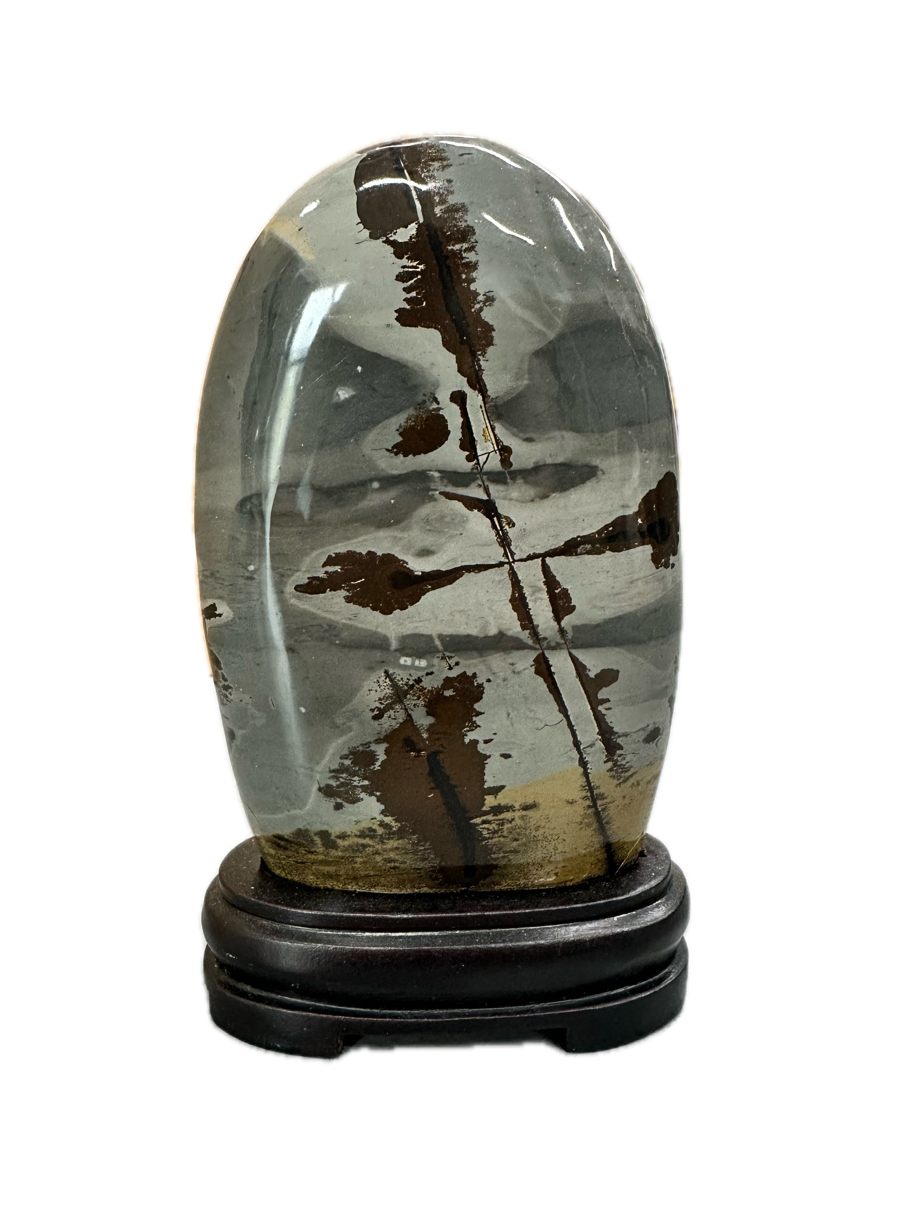 Guangxi Chinese limestone painting stone natural stone ornamental stone grass flower ornaments living room office decoration