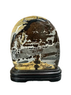 Guangxi Chinese limestone painting stone natural stone ornamental stone grass flower ornaments living room office decoration