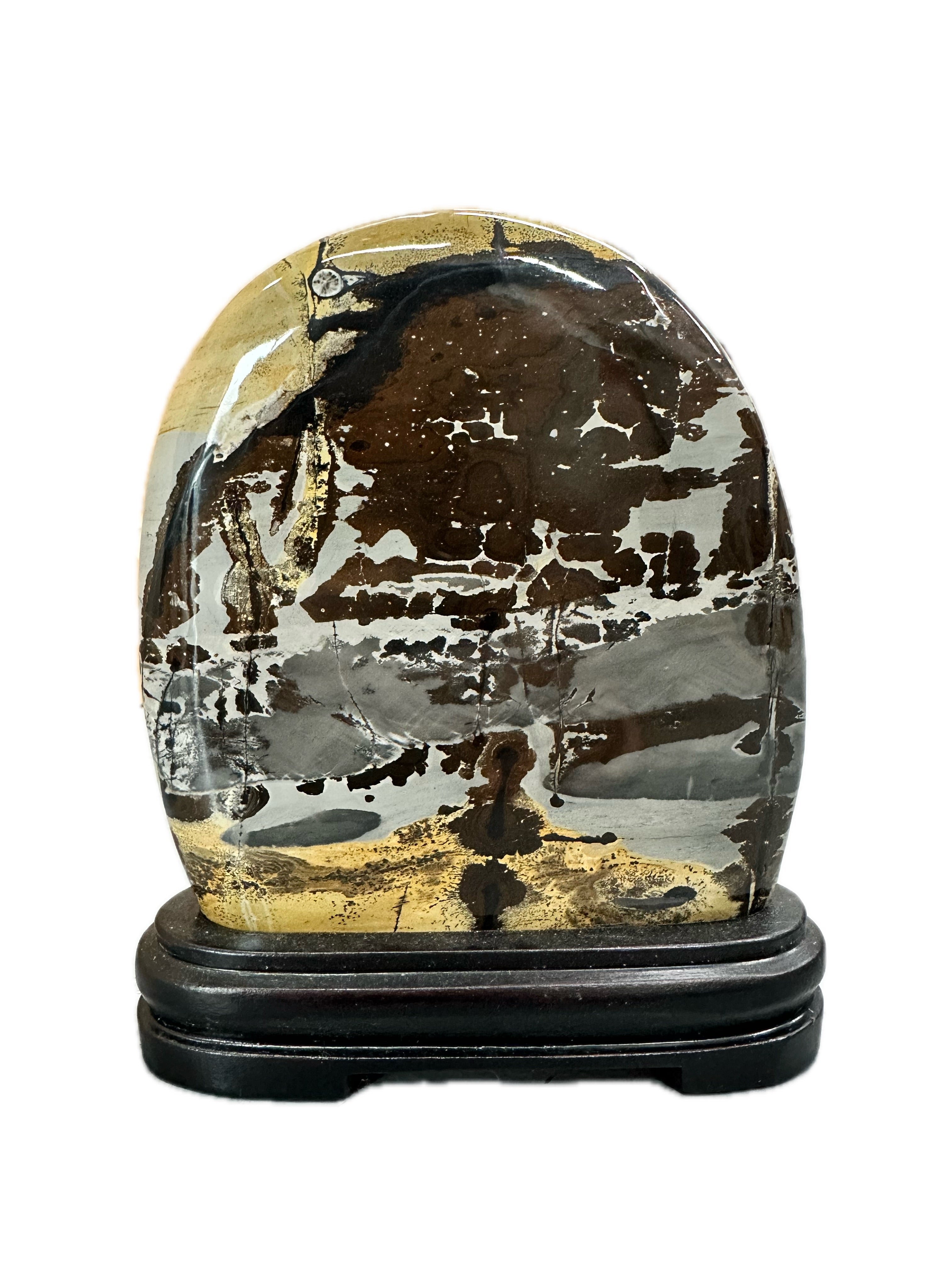 Guangxi Chinese limestone painting stone natural stone ornamental stone grass flower ornaments living room office decoration