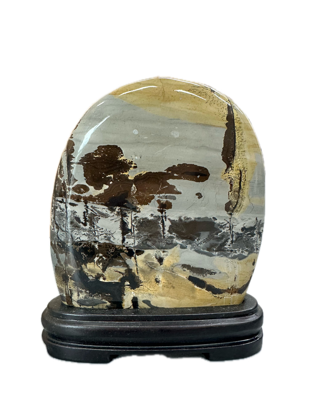 Guangxi Chinese limestone painting stone natural stone ornamental stone grass flower ornaments living room office decoration