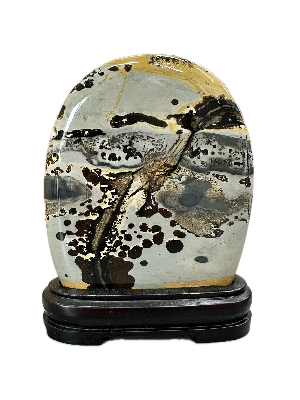 Guangxi Chinese limestone painting stone natural stone ornamental stone grass flower ornaments living room office decoration