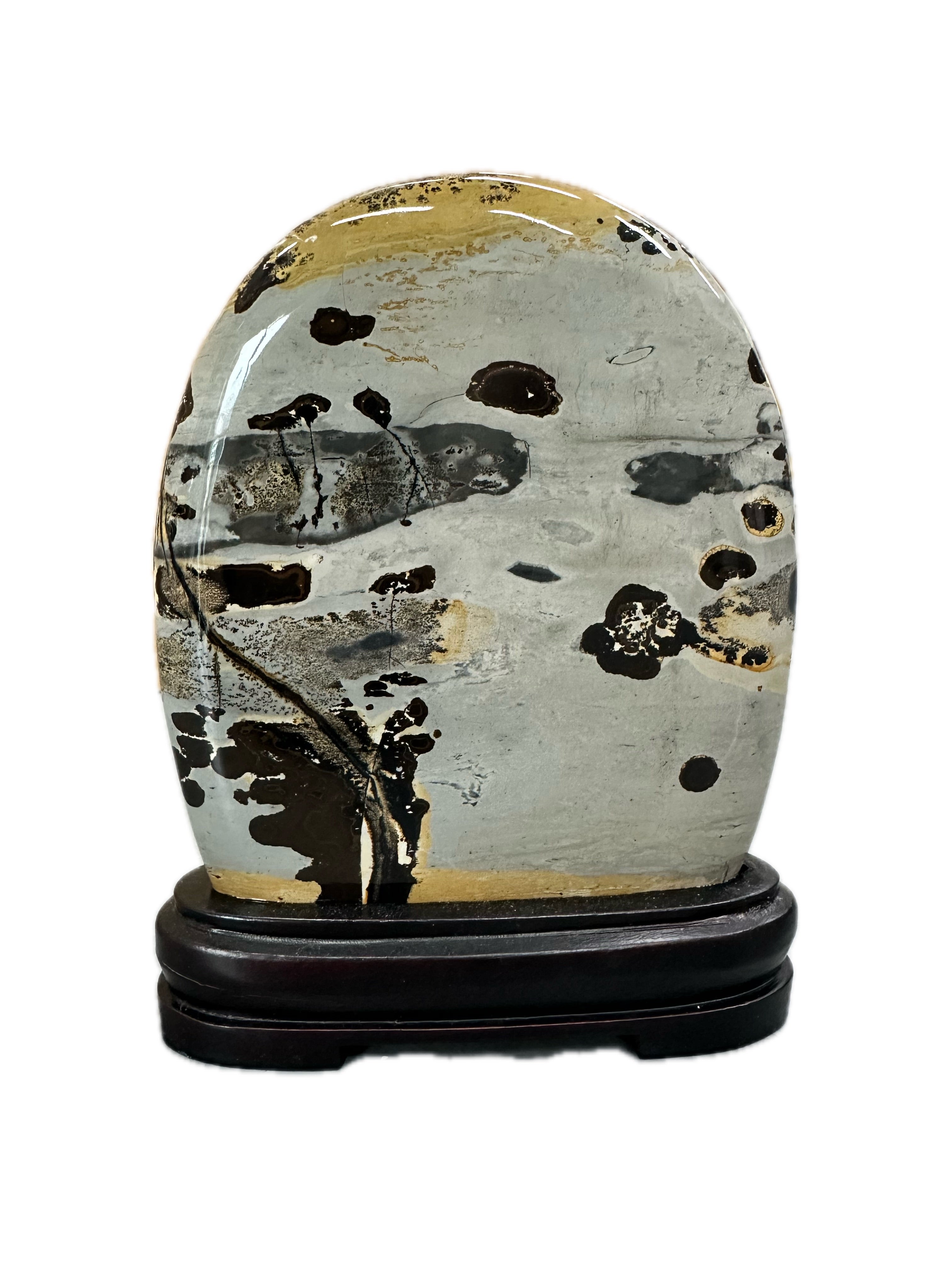 Guangxi Chinese limestone painting stone natural stone ornamental stone grass flower ornaments living room office decoration