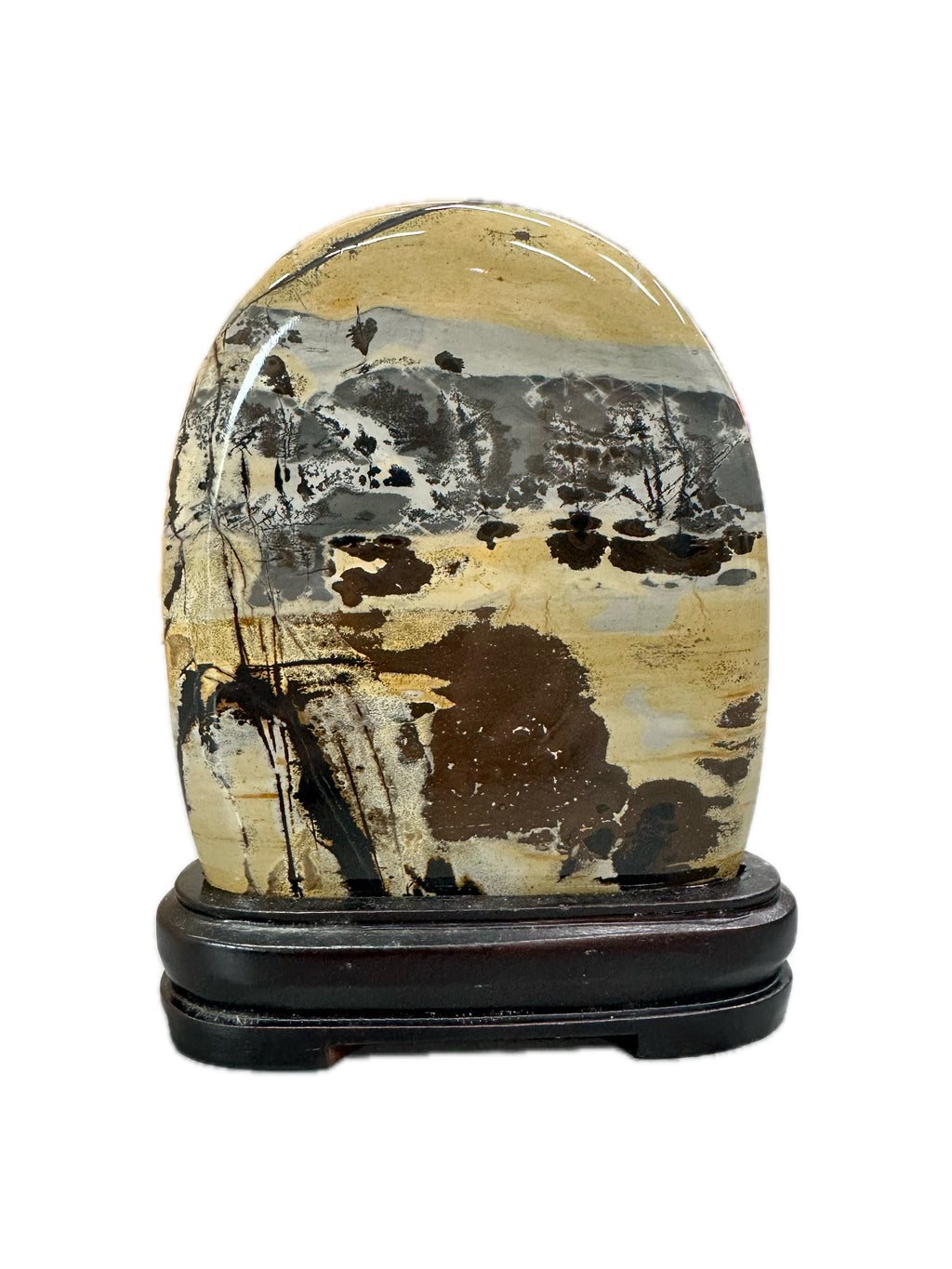 Guangxi Chinese limestone painting stone natural stone ornamental stone grass flower ornaments living room office decoration