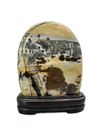 Guangxi Chinese limestone painting stone natural stone ornamental stone grass flower ornaments living room office decoration