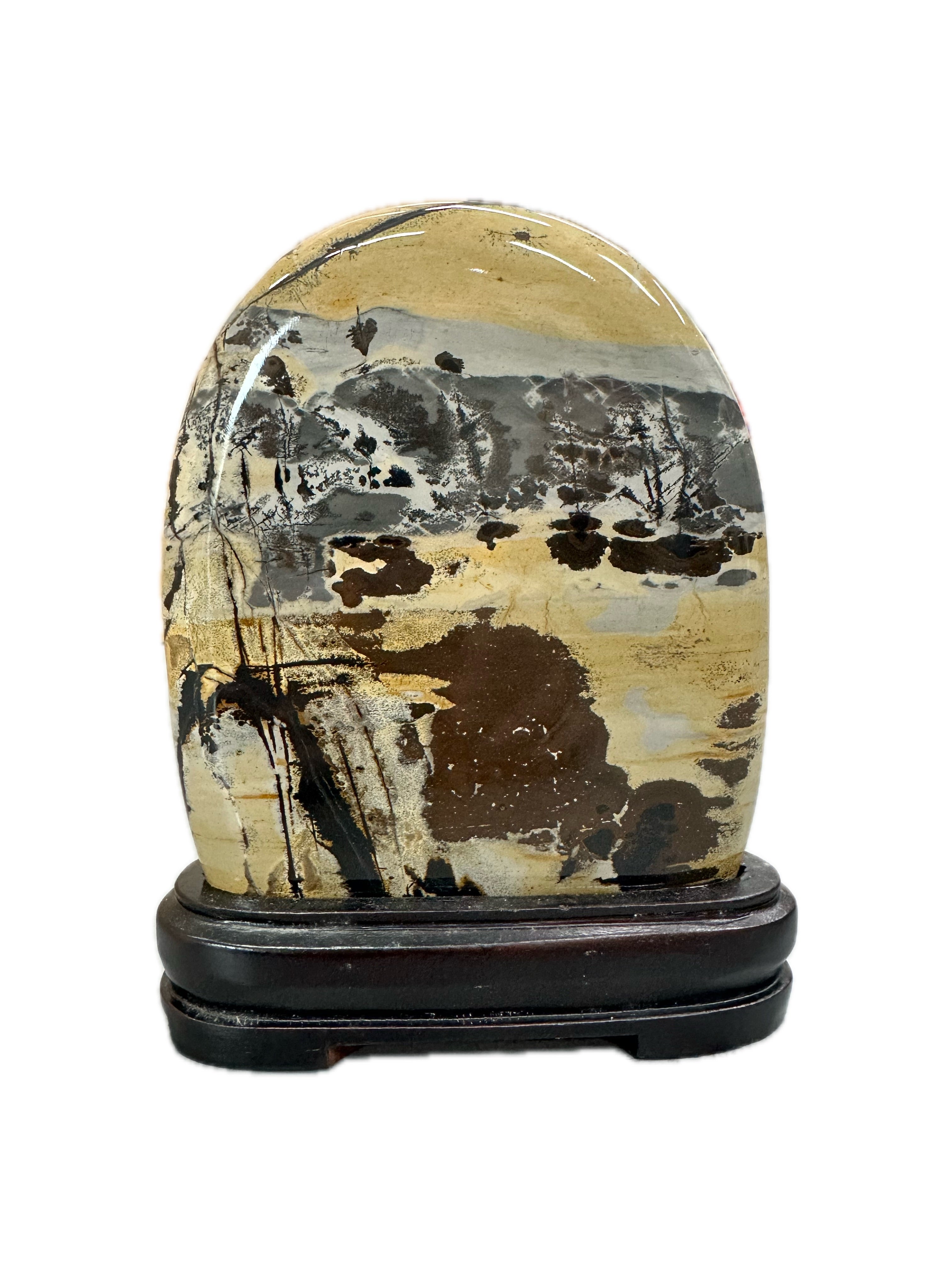 Guangxi Chinese limestone painting stone natural stone ornamental stone grass flower ornaments living room office decoration