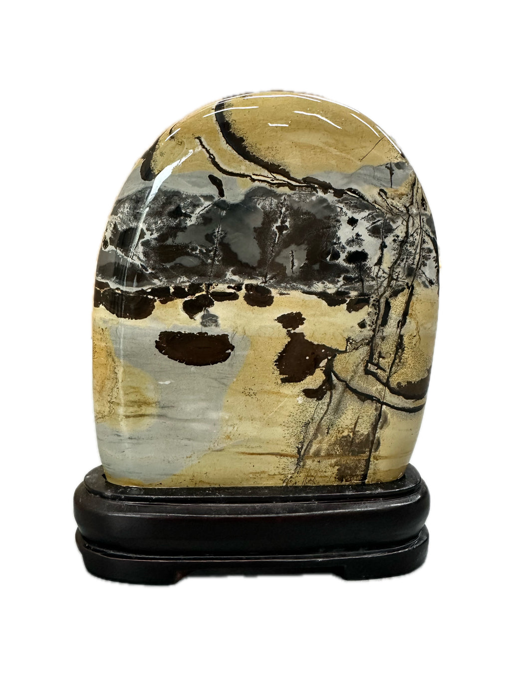 Guangxi Chinese limestone painting stone natural stone ornamental stone grass flower ornaments living room office decoration