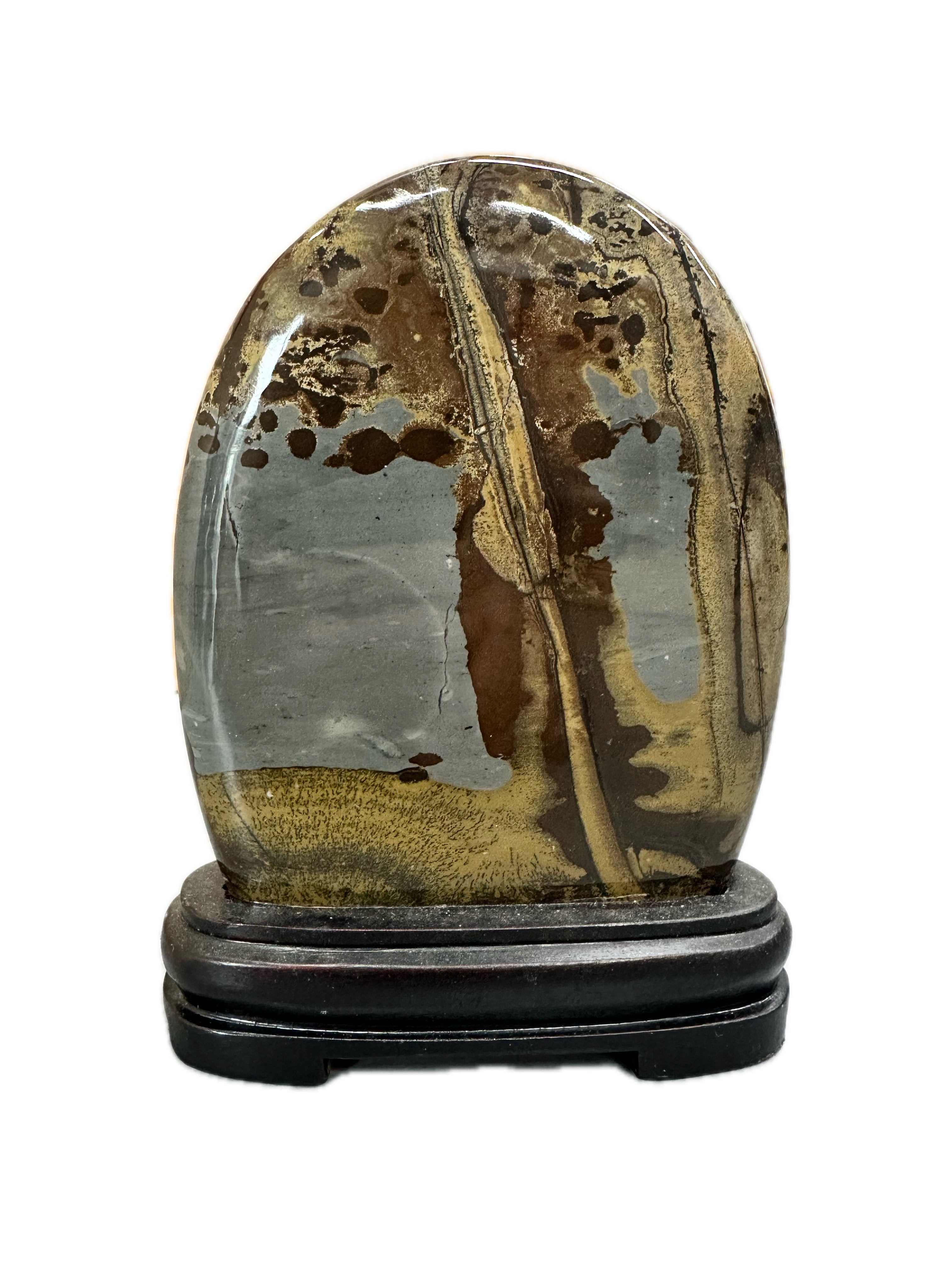 Guangxi Chinese limestone painting stone natural stone ornamental stone grass flower ornaments living room office decoration