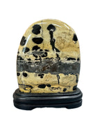 Guangxi Chinese limestone picture stone natural stone ornamental stone grass flower ornaments living room office decoration