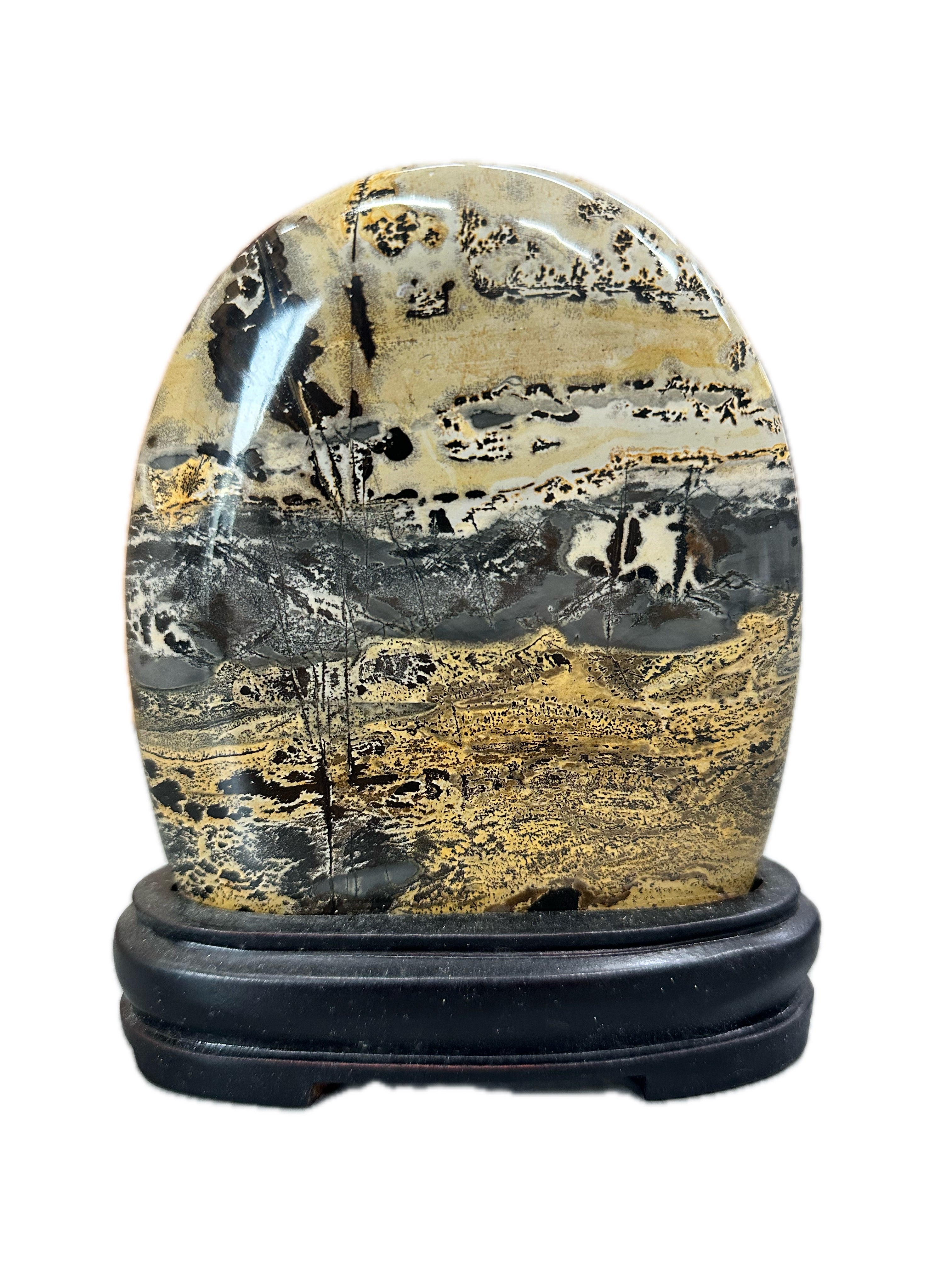 Guangxi Chinese limestone picture stone natural stone ornamental stone grass flower ornaments living room office decoration