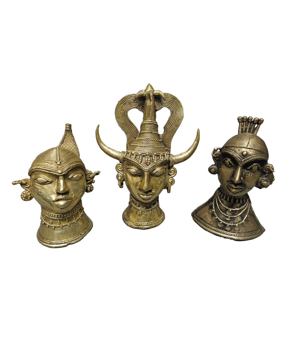 Tabletop brass bronze Tribe head design home office restaurant decor display decoration in Singapore