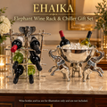 EHAIKA Elephant Wine Rack & Chiller Gift Set (U.P. $491.50)