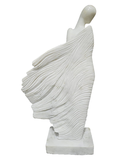 White marble stone carving sculpture beautiful lady woman office home decoration outdoor garden statue