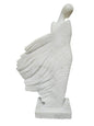 White marble stone carving sculpture beautiful lady woman office home decoration outdoor garden statue
