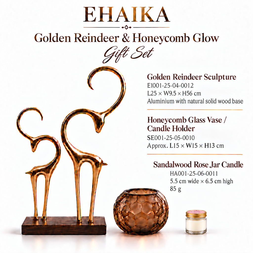 EHAIKA Golden Reindeer & Honeycomb Glow Gift Set (U.P. $263.70)