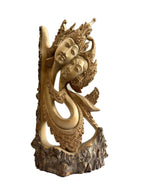 Balinese Masterpiece Wooden Rama & Sita couple Hand Carved on crocodile wood in Bali Indonesia