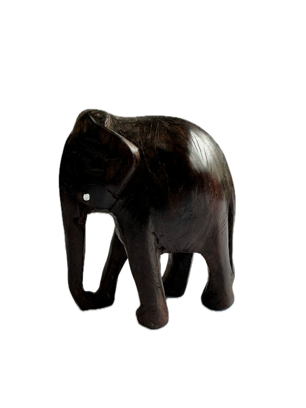 Tabletop Elephant Statue Wooden Hand Carved Indian Rose Wood Carving Home Decor Gift Sculpture Art