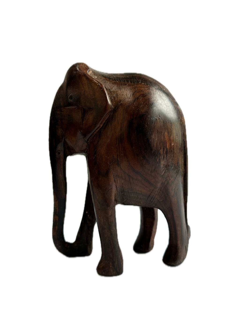 Tabletop Elephant Statue Wooden Hand Carved Indian Rose Wood Carving Home Decoration Sculpture Art Gift