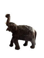Tabletop Elephant Statue Wooden Hand Carved Indian Rose Wood Carving Home Decoration Sculpture Art Housewarming Gift