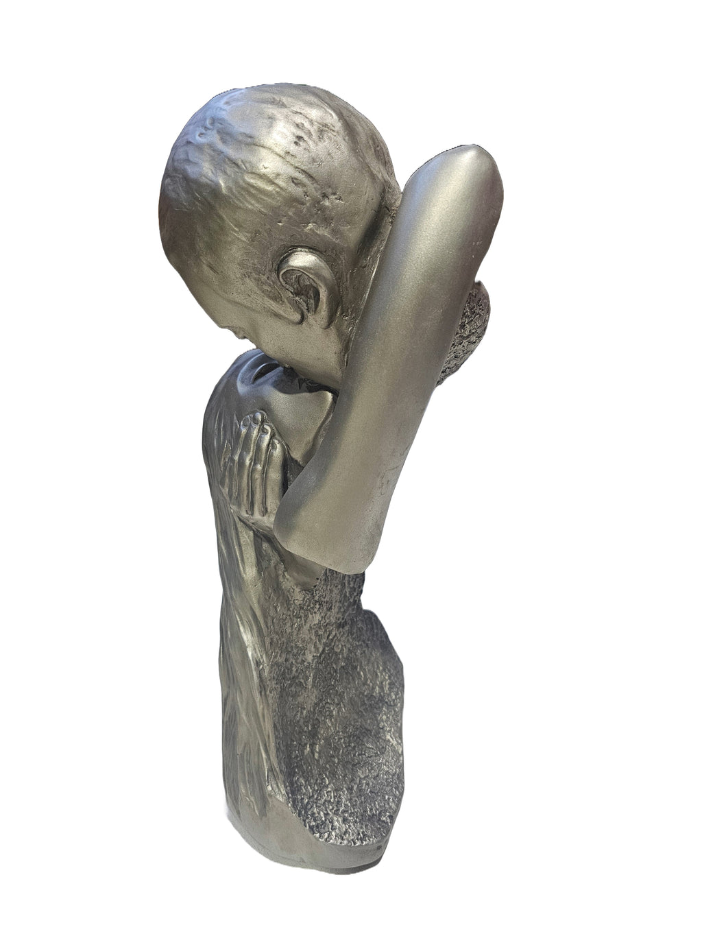 Masterpiece western couple head hand carved wood carving home décor tabletop valentine day gift.