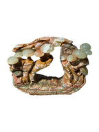 Afghanistan natural green onyx stone jade lookalike sculpture carving garden mushroom design home office decoration housewarming gift