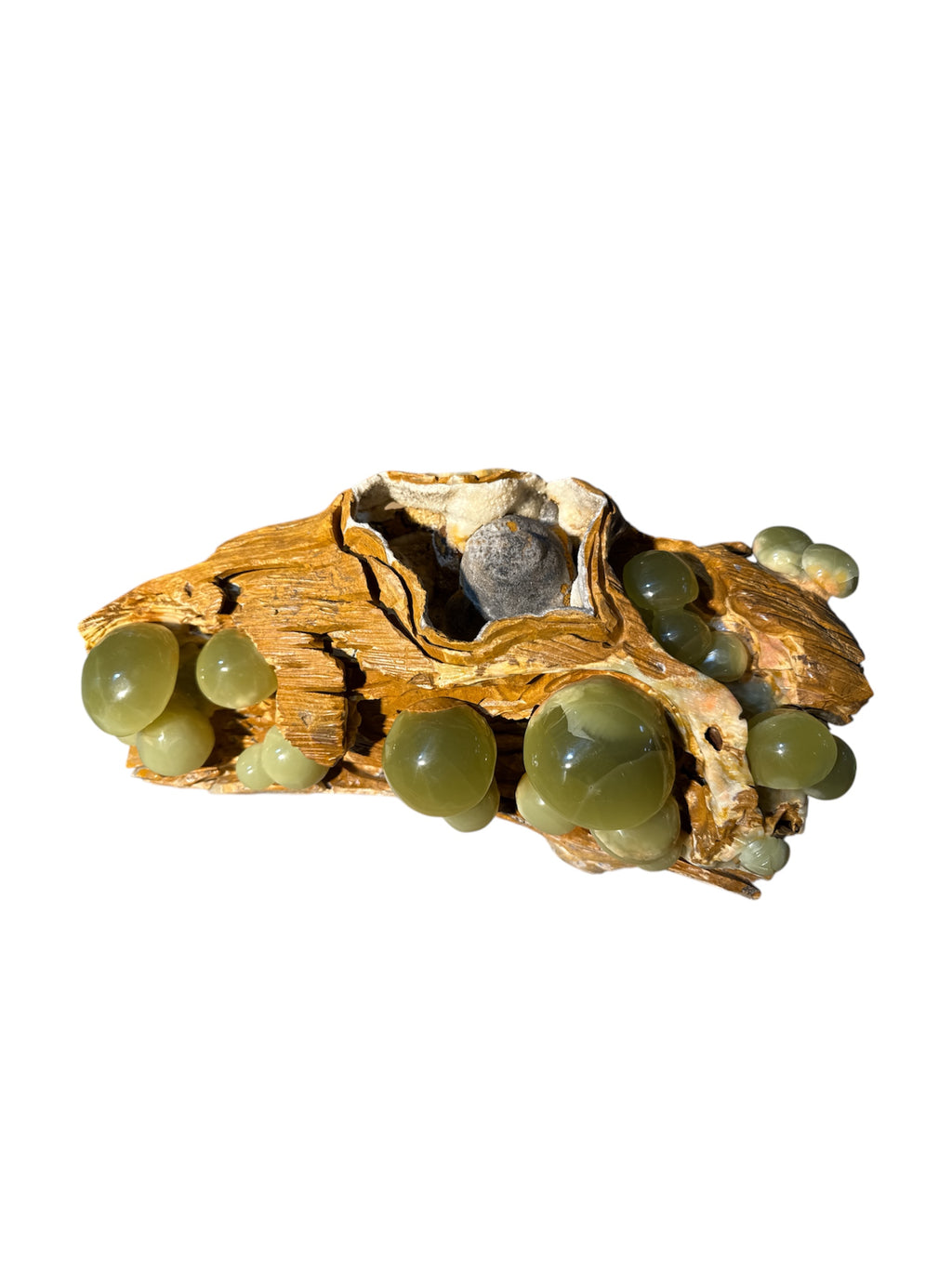 Afghanistan Natural green onyx stone jade lookalike carving garden mushroom plant design home office decoration