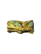 Natural Afghanistan green onyx stone jade lookalike sculpture insects carving design home showpiece housewarming gift