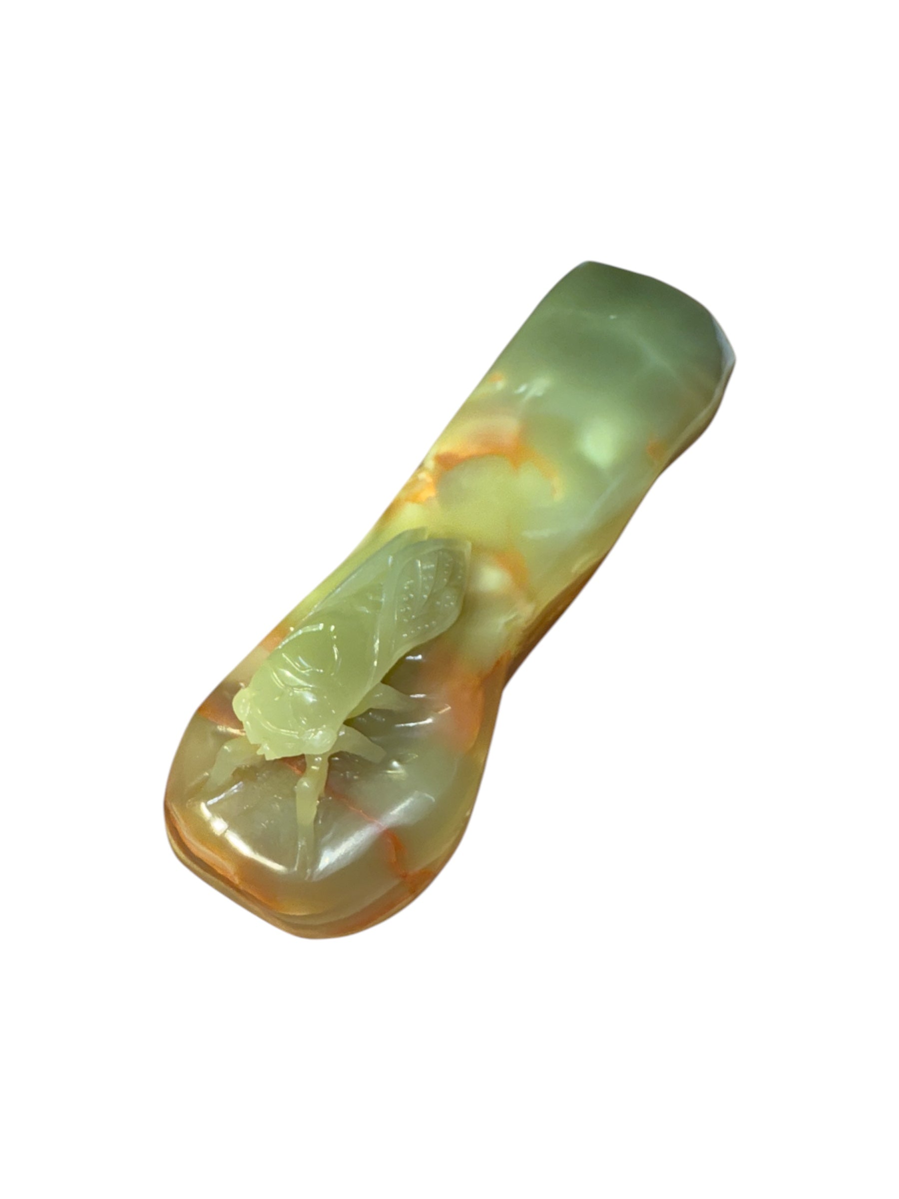 Natural green onyx stone jade lookalike insects carving home and office decoration housewarming gift