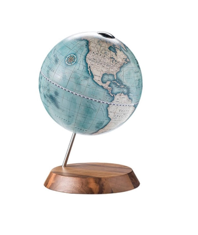 ZOFFOLI Globes BRIDGE AQUAMARINE, Desktop Table Mobile Phone Wireless Charger Desk Globe