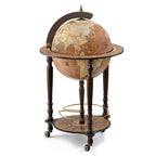 ZOFFOLI Premium Globes DA VINCI RUST, Floor-Standing Globe Bar, Inspired By Leonardo Da Vinci
