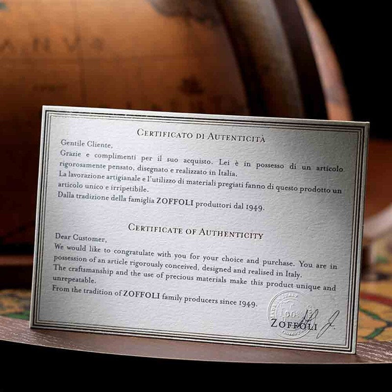 ZOFFOLI Globes ORBIS TECNOCUOIO LEATHER, Desktop Table Globe With Technoleather Base