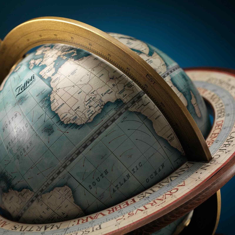 ZOFFOLI Globes CASSINI, Limited Edition Table-Top Classical Design Home Office Décor Globe