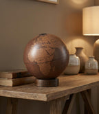 ZOFFOLI Globes ORBIS TECNOCUOIO LEATHER, Desktop Table Globe With Technoleather Base