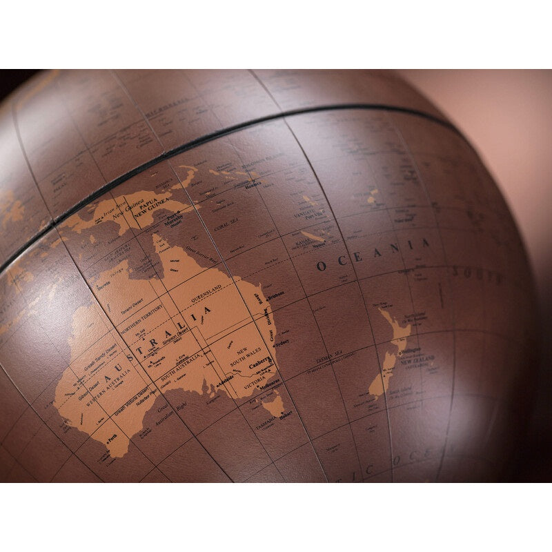 ZOFFOLI Globes ORBIS TECNOCUOIO LEATHER, Desktop Table Globe With Technoleather Base
