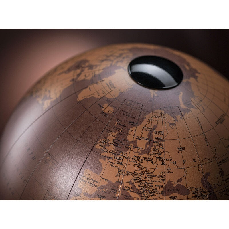 ZOFFOLI Globes ORBIS TECNOCUOIO LEATHER, Desktop Table Globe With Technoleather Base