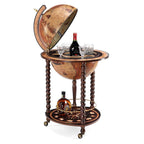 ZOFFOLI Globes EXPLORA HONEY BROWN, Floor-Standing Globe Bar, Classic And Elegant Design