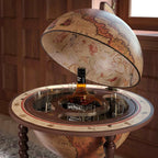 ZOFFOLI Globes EXPLORA HONEY BROWN, Floor-Standing Globe Bar, Classic And Elegant Design