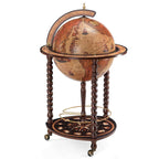 ZOFFOLI Globes EXPLORA HONEY BROWN, Floor-Standing Globe Bar, Classic And Elegant Design