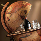 ZOFFOLI Globes EXPLORA HONEY BROWN, Floor-Standing Globe Bar, Classic And Elegant Design