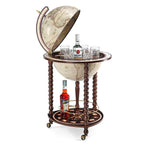 ZOFFOLI Globes EXPLORA - OLD WHITE, Floor-Standing Globe Bar, Antique White Finish & Vintage Effect