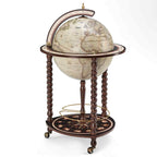 ZOFFOLI Globes EXPLORA - OLD WHITE, Floor-Standing Globe Bar, Antique White Finish & Vintage Effect