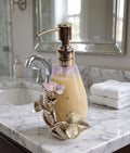 EHAIKA Soap Dispenser – Enamelled Aluminium Morning Glory Flower With Ombre Lilac Coloured Class