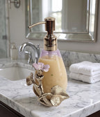 EHAIKA Soap Dispenser – Enamelled Aluminium Morning Glory Flower With Ombre Lilac Coloured Class