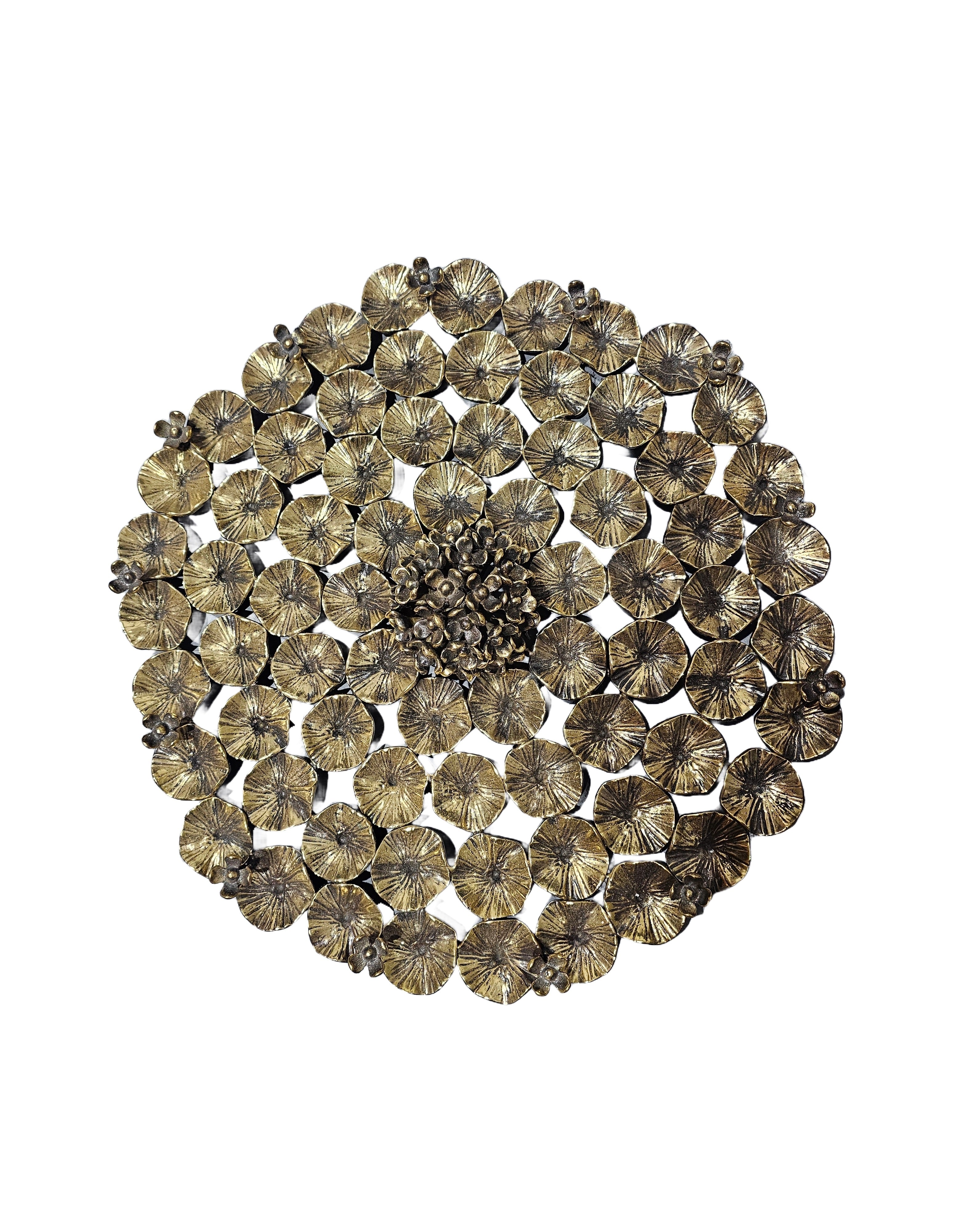 Beautiful brass bronze leaf flower design wall mount office home restaurant hotel display decor