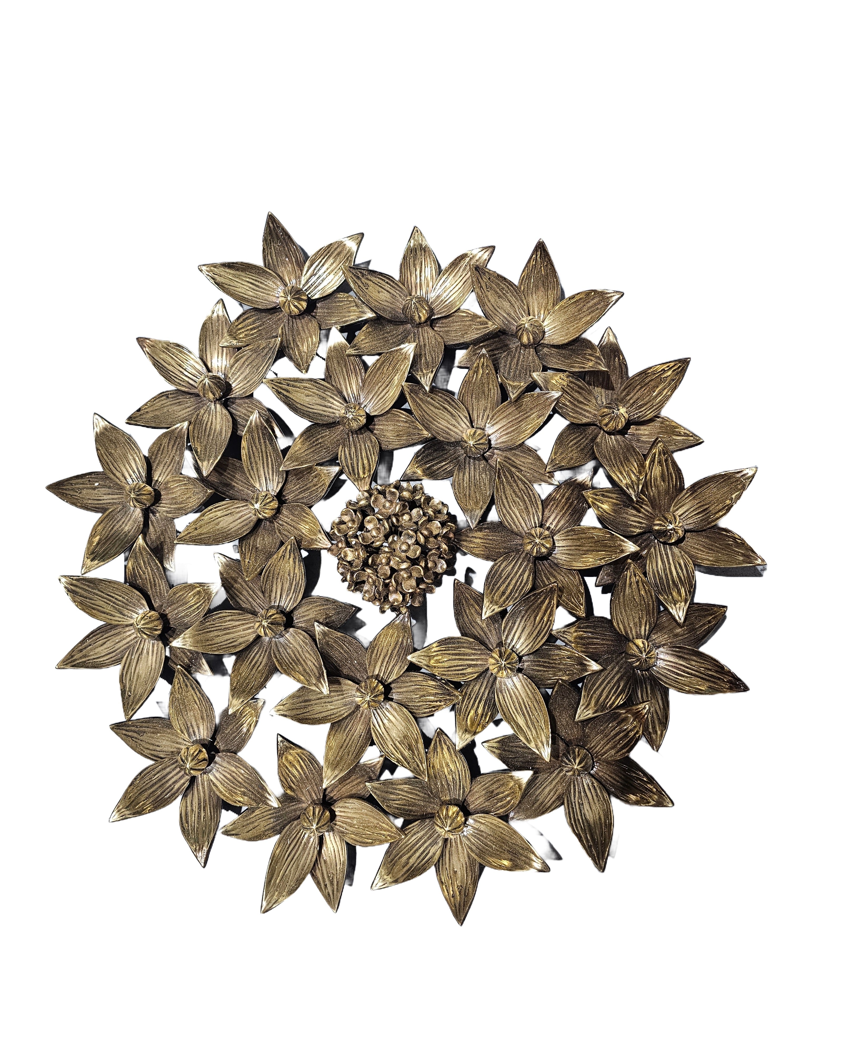 Elegance graceful stylish brass bronze leaf flower design wall mounting office home restaurant hotel decoration