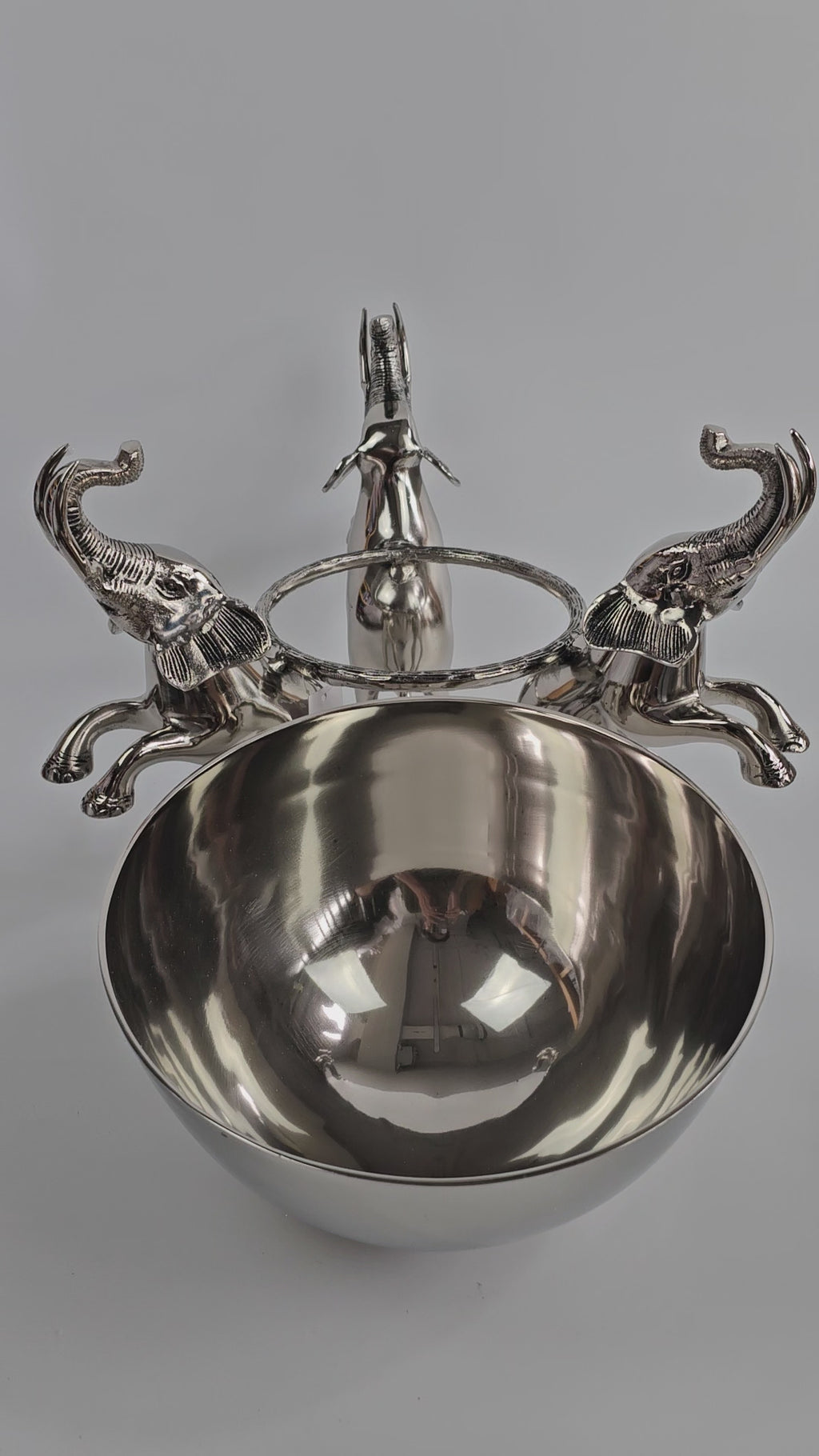 EHAIKA Large Wine Chiller / Fruits Bowl On Elephant Sculpture - Safari Decorative Serving Tableware - SG Stock