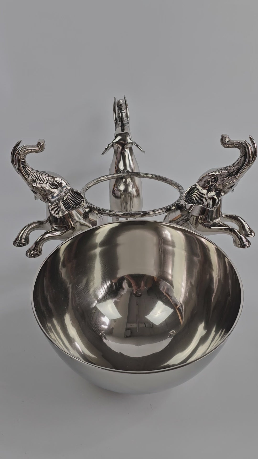 EHAIKA Large Wine Chiller / Fruits Bowl On Elephant Sculpture - Safari Decorative Serving Tableware - SG Stock